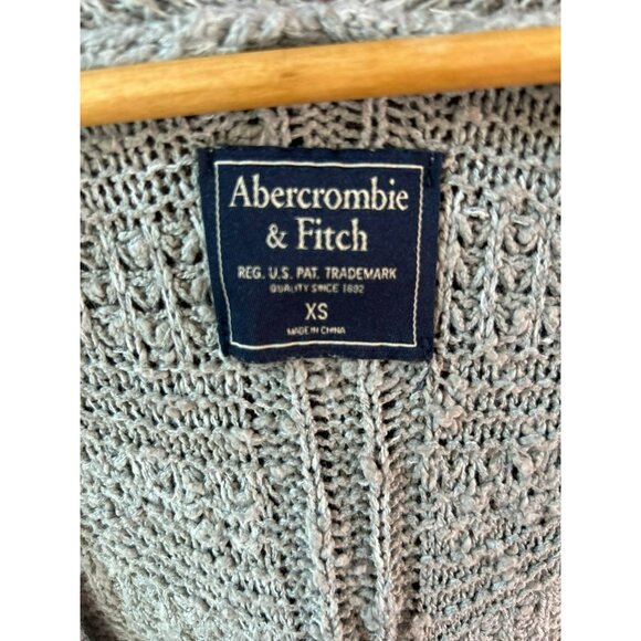 Abercrombie & Fitch Gray Open Front Cardigan Size XS Y2K Grunge 1990s Academia - Picture 3 of 4
